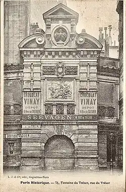 Le fronton tel qu'il était décoré en 1903.