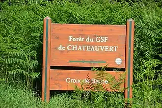 Panneau de la forêt de Châteauvert.