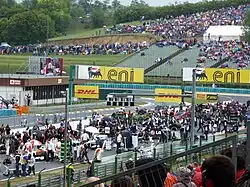 Photo de la mise en grille du Grand Prix au Hungaroring.