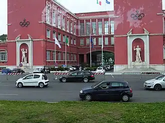 Le Palais H, siège du CONI, situé dans l'enceinte du Foro Italico.
