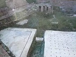 Revêtement de sol du salon des vestales.