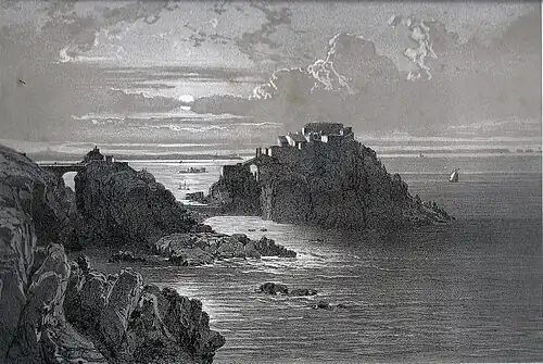 Le Fort de Bertheaume, 1867dessin de Félix Benoist