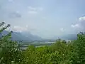 Une vue vers la Vallée du Grésivaudan à partir du fort.