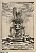 Dessin d'une des fontaines (1664)