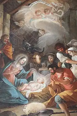 Tableau de l'École de Nicolas Coypel, La Nativité.