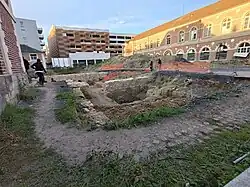 Fouilles du service archéologique municipal sur le site de l'Arsenal