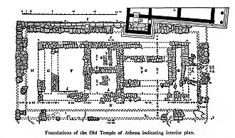 Plan des fondations du temple.