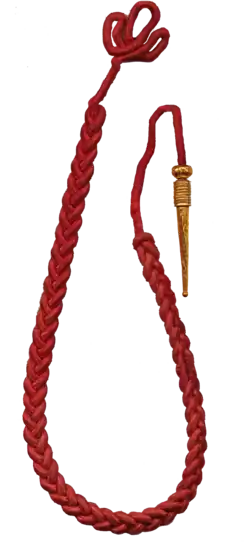 Fourragère aux couleurs du ruban de la Légion d'honneur.