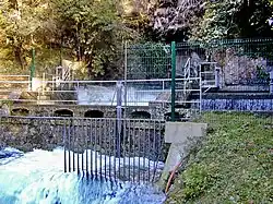 Grotte-exsurgence de la Foux de Saint-Cézaire, après un orage intense.