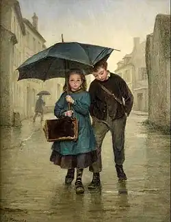 Le chemin de l'école (XIXe siècle), localisation inconnue.