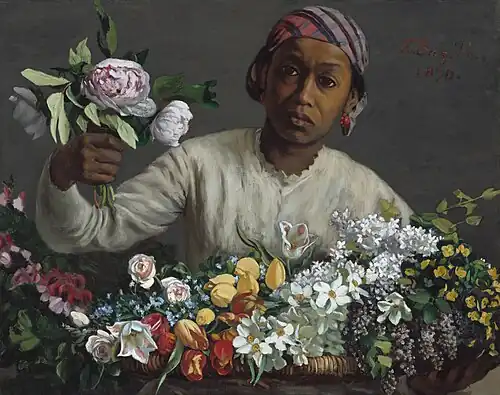 Frédéric Bazille, Jeune Femme aux pivoines, 1870, National Gallery of Art (Washington)