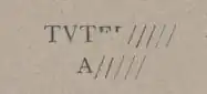 Transcription imprimé du texte original. Des hachures indiquent les endroits où l'original est lacunaire.