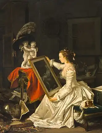 L'Élève intéressante (vers 1786), huile sur toile, 65&nbsp;×&nbsp;54,5&nbsp;cm, Paris, musée du Louvre.