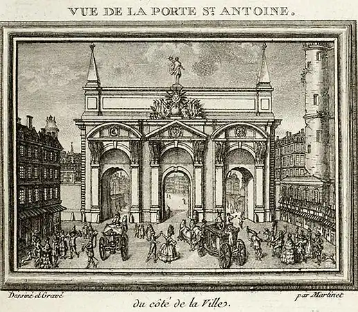 la porte de Blondel, du côté de la ville
