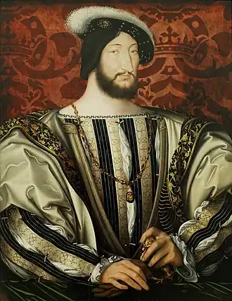 François Ier vers 1530 par Jean Clouet.