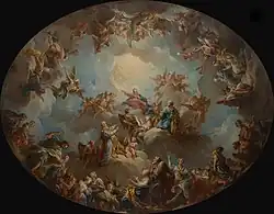 François Lemoyne, Vierge en gloire, 1732, coupole.