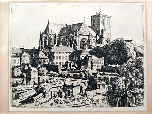 La Basilique, 18 septembre 1913 (Eau-forte ; Inv. Kunel nº 325 ; 45&nbsp;×&nbsp;35&nbsp;cm ; 1er état), Collection privée