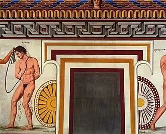 Prisonnier troyen (à gauche) et Caele Vipinas (non visible, à droite).