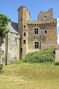 Photographie du donjon vu du sud.