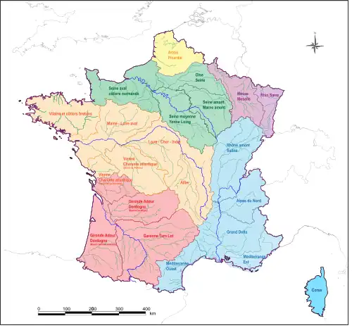 Services de prévision des crues en France métropolitaine.