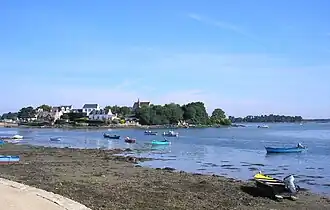 L'île de Saint-Cado et la rivière d'Étel, vers le sud.