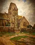 L'église, peinte par Georges Moteley en 1908.