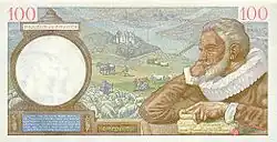 100 francs Sully, Face verso