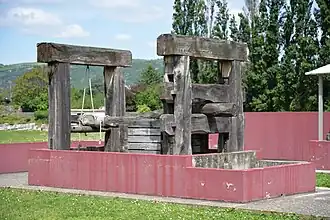 Reconstitution de pressoir.