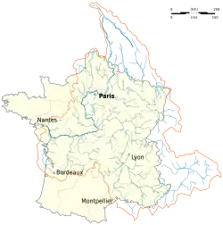 Comparaison du bassin versant du Columbia et de la France métropolitaine