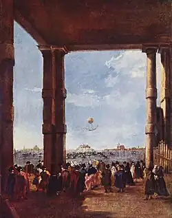 Francesco Guardi, Envol de montgolfière