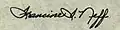 Signature de Francine Irving Neff