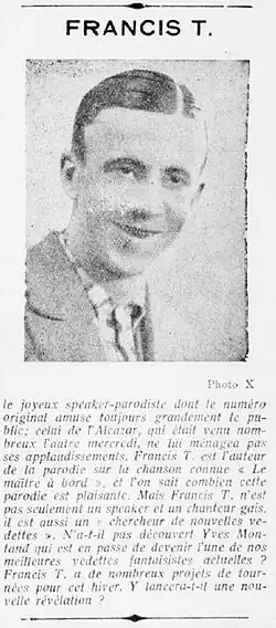 FRANCIS T- revue "Artistica" -13 sept. 1941, page de Une - gallica.bnf.fr / BnF