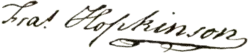 signature de Francis Hopkinson