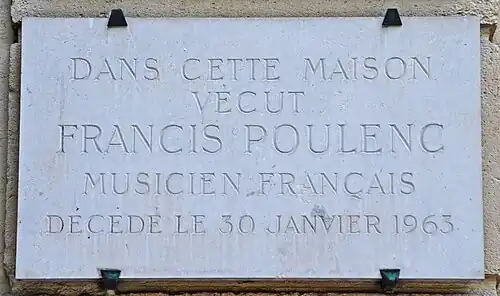 Plaque du n°5.