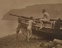 Three Naked Boys Around a Coble, années 1880.