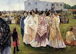  femmes en costumes gitans