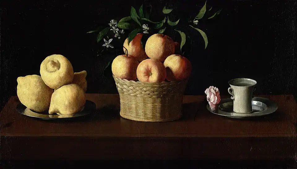 Francisco de Zurbarán, TNature morte avec citrons, oranges et tasse