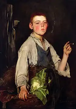 The Cobbler's Apprentice (en) (1877), huile sur toile, Taft Museum of Art, Cincinnati (Ohio).