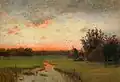 Landscape at sunset, sans date