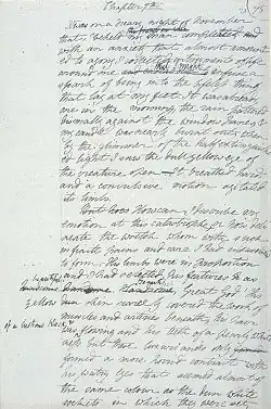 Manuscrit de Frankenstein.