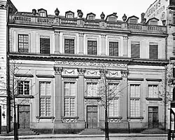 L'ancien temple, sur la Goetheplatz, détruit en 1944
