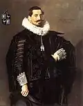 Portrait de Jacob Pietersz. Olycan, 1625, huile sur toile, 124,6&nbsp;x 97,3&nbsp;cm (Mauritshuis, La Haye).