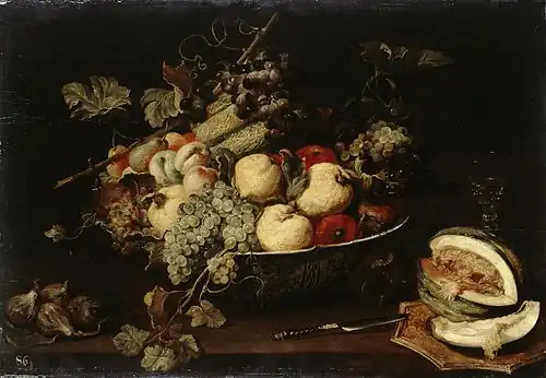 Fruits sur la table, vers 1650, Ermitage