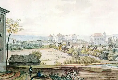 Slavkov u Brna en 1822, par Franz Richter.