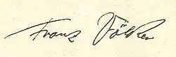 signature de Franz Völker
