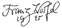 signature de Franz Werfel