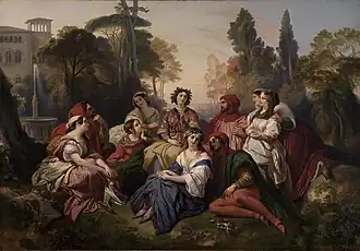 François-Xavier Winterhalter, Le Décaméron, 1837, Staatliche Kunsthalle Karlsruhe.