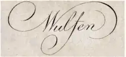 signature de Franz Xaver von Wulfen