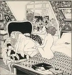 Attribué à Franz von Bayros, dessin (1924), ni localisé, ni sourcé.