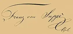 Signature de Franz von Suppé